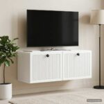 vidaXL Nástenná TV skrinka Biela 78,5 x 31 x 30 cm Kompozitné drevo – Obrázok 4