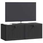 vidaXL Nástenná TV skrinka Čierna 78,5 x 31 x 30 cm Kompozitné drevo – Obrázok 3