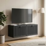 vidaXL Nástenná TV skrinka Čierna 78,5 x 31 x 30 cm Kompozitné drevo – Obrázok 4