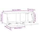 vidaXL Nástenná TV skrinka Biela s vysokým leskom 78,5 x 31 x 30 cm – Obrázok 12