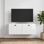 vidaXL Nástenná TV skrinka Biela s vysokým leskom 78,5 x 31 x 30 cm – Obrázok 4