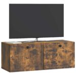 vidaXL Nástenná TV skrinka Nástenný Dymový dub 78,5 x 31 x 30 cm – Obrázok 3