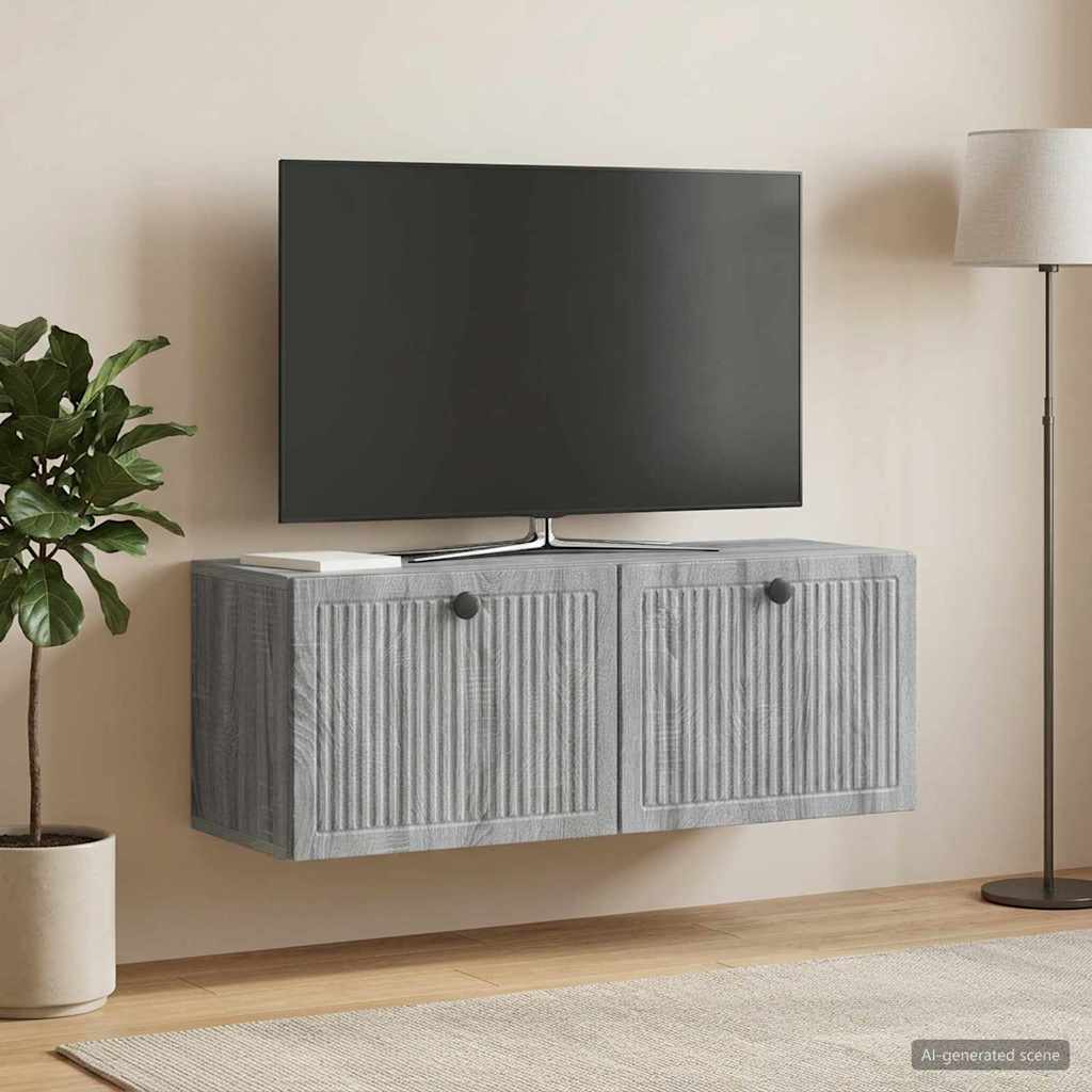 898041_1.jpg vidaXL Nástenná TV skrinka Nástenný Sivá sonoma 78,5 x 31 x 30 cm – Obrázok 1
