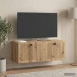 vidaXL Nástenná TV skrinka Nástenný Dub artisan 78,5 x 31 x 30 cm