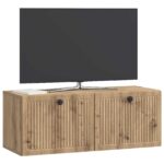 vidaXL Nástenná TV skrinka Nástenný Dub artisan 78,5 x 31 x 30 cm – Obrázok 3