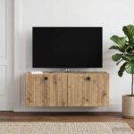 vidaXL Nástenná TV skrinka Nástenný Dub artisan 78,5 x 31 x 30 cm – Obrázok 4