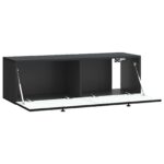 vidaXL Nástenná TV skrinka Čierna 98 x 31 x 30 cm Kompozitné drevo – Obrázok 5