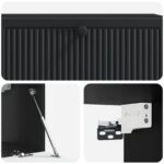 vidaXL Nástenná TV skrinka Čierna 98 x 31 x 30 cm Kompozitné drevo – Obrázok 9