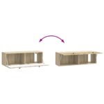 vidaXL Nástenná TV skrinka Dub sonoma 98 x 31 x 30 cm Kompozitné drevo – Obrázok 10