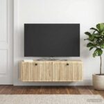 vidaXL Nástenná TV skrinka Dub sonoma 98 x 31 x 30 cm Kompozitné drevo – Obrázok 4
