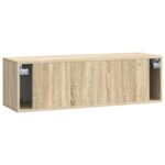 vidaXL Nástenná TV skrinka Dub sonoma 98 x 31 x 30 cm Kompozitné drevo – Obrázok 8