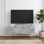 vidaXL Nástenná TV skrinka Nástenný Betónovo sivá 98 x 31 x 30 cm