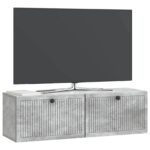 vidaXL Nástenná TV skrinka Nástenný Betónovo sivá 98 x 31 x 30 cm – Obrázok 3