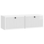 vidaXL Nástenná TV skrinka Biela s vysokým leskom 98 x 31 x 30 cm – Obrázok 2