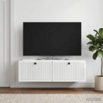 vidaXL Nástenná TV skrinka Biela s vysokým leskom 98 x 31 x 30 cm – Obrázok 4