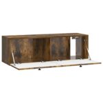 vidaXL Nástenná TV skrinka Dymový dub 98 x 31 x 30 cm Kompozitné drevo – Obrázok 5
