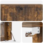 vidaXL Nástenná TV skrinka Dymový dub 98 x 31 x 30 cm Kompozitné drevo – Obrázok 9
