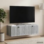 vidaXL Nástenná TV skrinka Nástenný Sivá sonoma 98 x 31 x 30 cm – Obrázok 4
