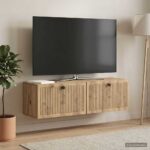 vidaXL Nástenná TV skrinka Nástenný Dub artisan 98 x 31 x 30 cm