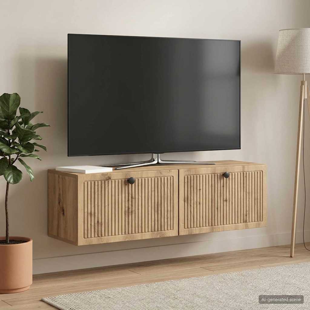 898054_1.jpg vidaXL Nástenná TV skrinka Nástenný Dub artisan 98 x 31 x 30 cm – Obrázok 1