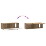 vidaXL Nástenná TV skrinka Nástenný Dub artisan 98 x 31 x 30 cm – Obrázok 10