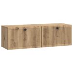vidaXL Nástenná TV skrinka Nástenný Dub artisan 98 x 31 x 30 cm – Obrázok 2