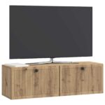 vidaXL Nástenná TV skrinka Nástenný Dub artisan 98 x 31 x 30 cm – Obrázok 3