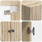 vidaXL Nástenná skrinka Dub sonoma 66 x 34,5 x 90 cm Kompozitné drevo – Obrázok 6