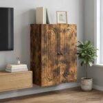 vidaXL Nástenná skrinka Dymový dub 66 x 34,5 x 90 cm Kompozitné drevo – Obrázok 8