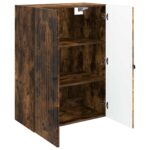 vidaXL Nástenná skrinka Dymový dub 66 x 34,5 x 90 cm Kompozitné drevo – Obrázok 2