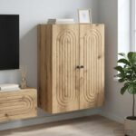 vidaXL Nástenná skrinka Dub artisan 66 x 34,5 x 90 cm Kompozitné drevo