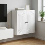 vidaXL Nástenná skrinka Biela 59 x 31 x 60 cm Kompozitné drevo – Obrázok 8