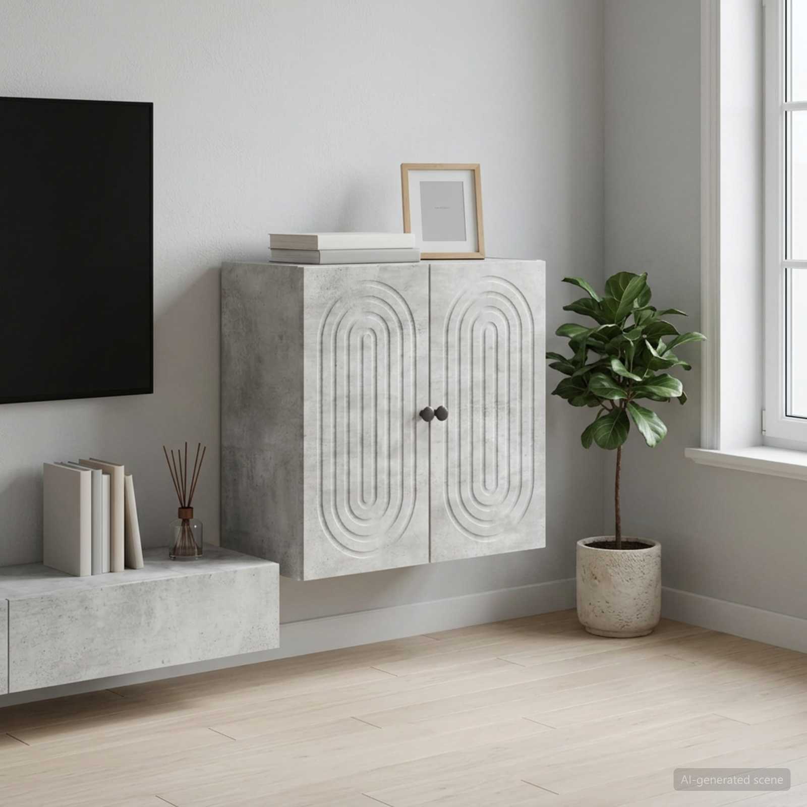 898068_1.jpg vidaXL Nástenná skrinka Betónovo sivá 59 x 31 x 60 cm Kompozitné drevo – Obrázok 1