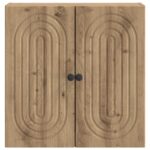 vidaXL Nástenná skrinka Dub artisan 59 x 31 x 60 cm Kompozitné drevo – Obrázok 3