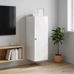 vidaXL Nástenná skrinka Biela 33 x 34,5 x 90 cm Kompozitné drevo – Obrázok 9