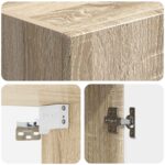 vidaXL Nástenná skrinka Dub sonoma 33 x 34,5 x 90 cm Kompozitné drevo – Obrázok 6