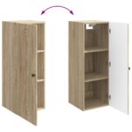 vidaXL Nástenná skrinka Dub sonoma 33 x 34,5 x 90 cm Kompozitné drevo – Obrázok 7
