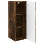 vidaXL Nástenná skrinka Dymový dub 33 x 34,5 x 90 cm Kompozitné drevo – Obrázok 2