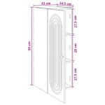 vidaXL Nástenná skrinka Dymový dub 33 x 34,5 x 90 cm Kompozitné drevo – Obrázok 8