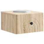 vidaXL Nástenná nočná skrinka so zásuvkou Dub sonoma 33 x 34,5 x 20 cm – Obrázok 2