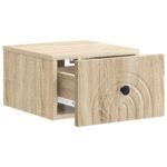 vidaXL Nástenná nočná skrinka so zásuvkou Dub sonoma 33 x 34,5 x 20 cm – Obrázok 3