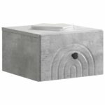 vidaXL Nástenná nočná skrinka Nástenný Betónovo sivá 33 x 34,5 x 20 cm – Obrázok 2