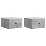 vidaXL Nástenná nočná skrinka 2 pcs Betónovo sivá 33 x 34,5 x 20 cm
