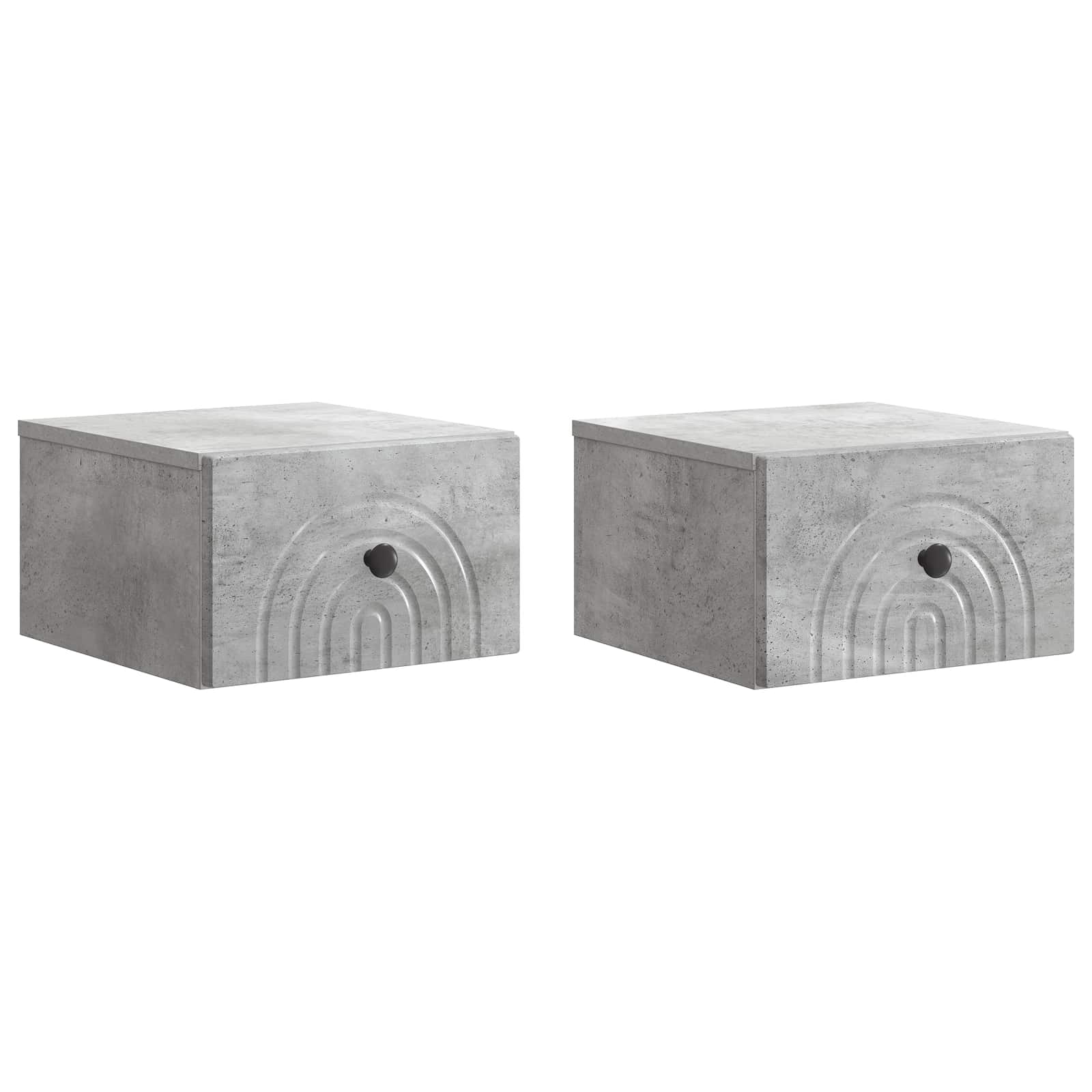 898092_1.jpg vidaXL Nástenná nočná skrinka 2 pcs Betónovo sivá 33 x 34,5 x 20 cm – Obrázok 1