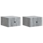 vidaXL Nástenná nočná skrinka 2 pcs Sivá sonoma 33 x 34,5 x 20 cm