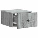 vidaXL Nástenná nočná skrinka 2 pcs Sivá sonoma 33 x 34,5 x 20 cm – Obrázok 4