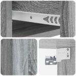 vidaXL Nástenná nočná skrinka 2 pcs Sivá sonoma 33 x 34,5 x 20 cm – Obrázok 8