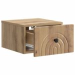 vidaXL Nástenná nočná skrinka Nástenný Dub artisan 33 x 34,5 x 20 cm – Obrázok 3