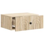 vidaXL Nástenná nočná skrinka so zásuvkou Dub sonoma 49 x 34,5 x 20 cm – Obrázok 3
