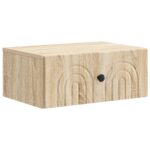 vidaXL Nástenná nočná skrinka 2 pcs Dub sonoma 49 x 34,5 x 20 cm – Obrázok 3